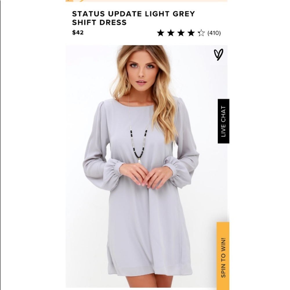 Lulu’s gray shift dress